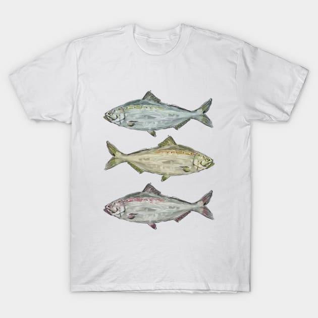 Triple Fish T-Shirt by MAXLEE